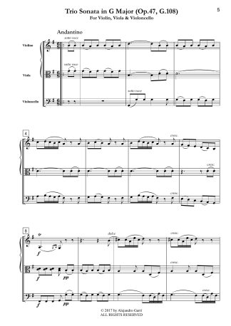 Trio Sonata in G Major (Op.47, G.108)