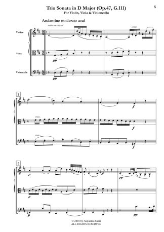 Trio Sonata in D Major, (Op.47, G.111)