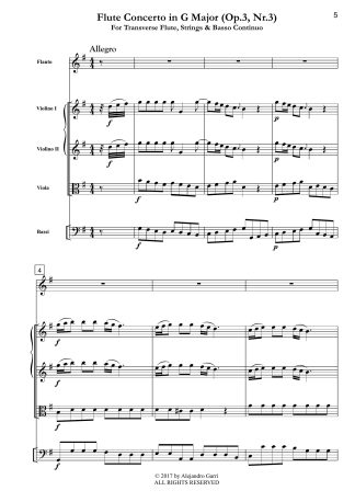 Flute Concerto in G Major(Op.3, Nr.3)