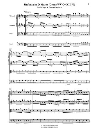 Sinfonia in D Major (GraunWV Cv:XII:77)