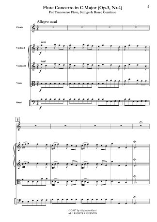 Flute Concerto in C Major(Op.3, Nr.4)