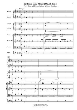 Sinfonia in D Major (Op.13, Nr.1)