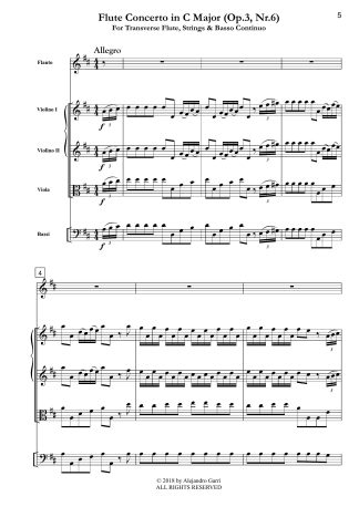 Flute Concerto in D Major(Op.3, Nr.6)