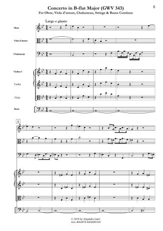 Concerto in B-flat Major, (GWV 343)