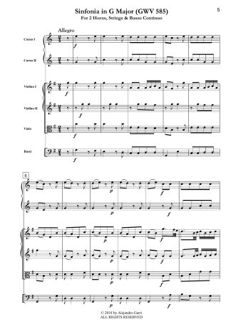 Sinfonia in G Major (GWV 585)