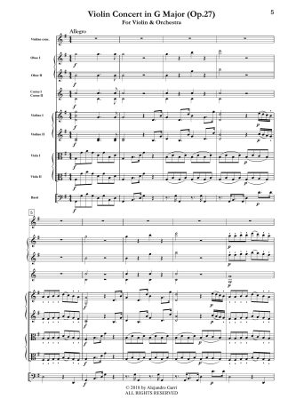 Violin Concerto in G Major (Op.27)