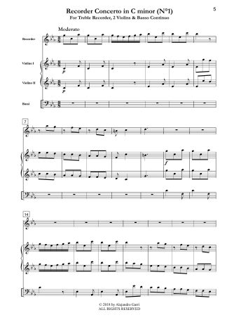 Recorder Concerto in C minor (Nr. 1)