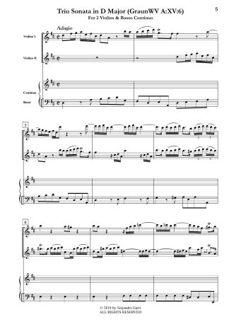 Trio Sonata in D Major (GraunWV A:XV:6)