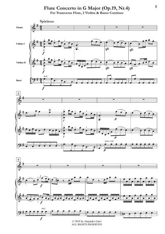 Flute Concerto in G Major, Op.19, Nr.4