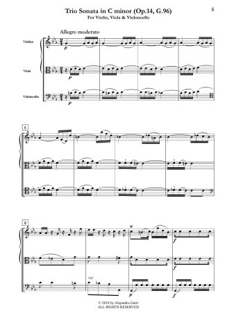 Trio Sonata in C minor, (Op.14, G.96)