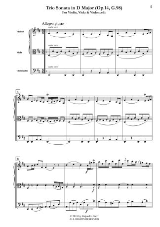 Trio Sonata in D Major, (Op.14, G.98)