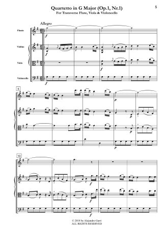 Quartetto in G Major (Op.1, Nr.1)