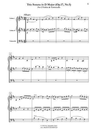 Trio Sonata in D Major (Op.17, Nr.5)