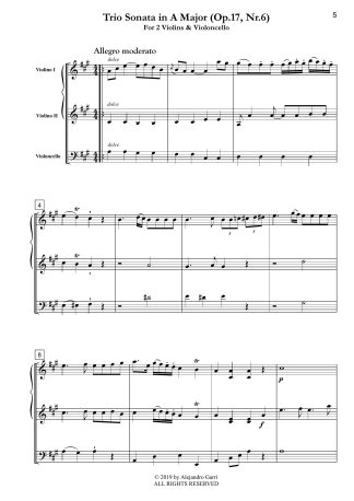 Trio Sonata in A Major (Op.17, Nr.6)