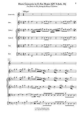 Horn Concerto in E-flat Major (QV 5:Anh.14)