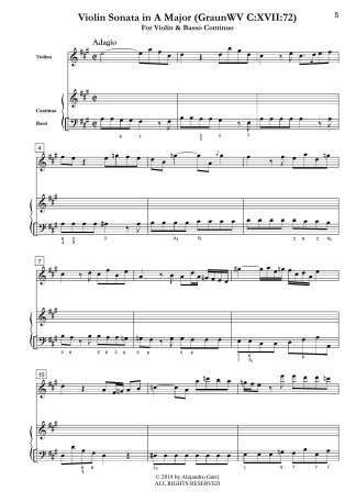 Violin Sonata in A Major (GraunWV C:XVII:72)