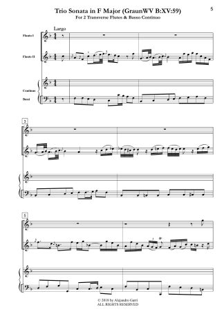 Trio Sonata in F Major (GraunWV B:XV:59)
