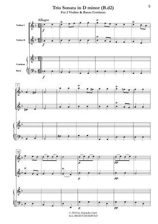 Trio Sonata in D minor (B.d2)
