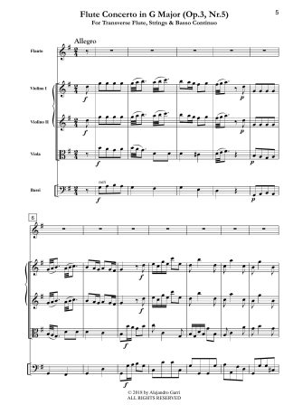 Flute Concerto in G Major(Op.3, Nr.5)