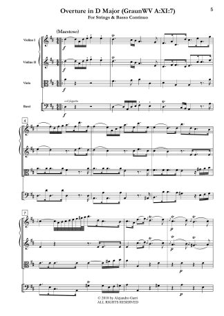 Overture in D Major, (GraunWV A:XI:7)