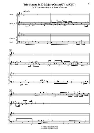 Trio Sonata in D Major (GraunWV A:XV:7)