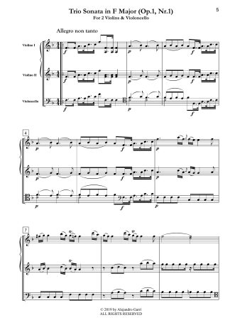 Trio Sonata in F Major, (Op.1, Nr.1)