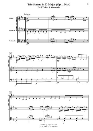 Trio Sonata in D Major, (Op.1, Nr.4)