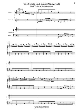 Trio Sonata in A minor (Op.3, Nr.4)