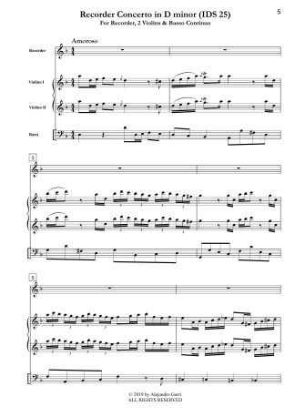 Recorder Concerto in D minor (IDS 25)