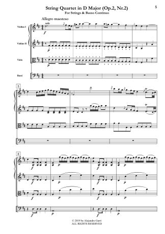 String Quartet in D Major (Op.2, Nr.2)
