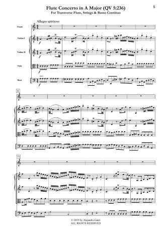 Flute Concerto in A minor (QV 5:236)