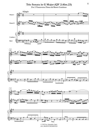 Trio Sonata in G Major (QV 2:Anh.23)