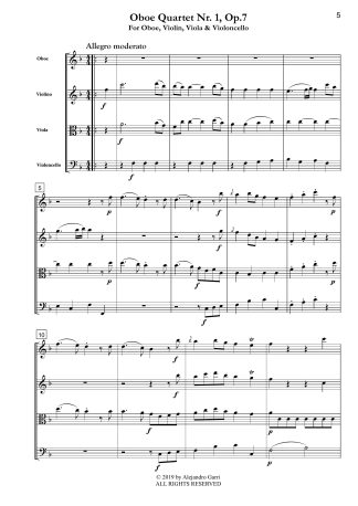 Oboe Quartet (Op.7, Nr.1)