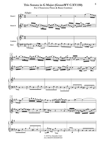 Trio Sonata in G Major (GraunWV D:XV:150)