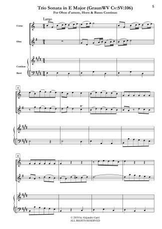 Trio Sonata in E Major (GraunWV Cv:SV:106)