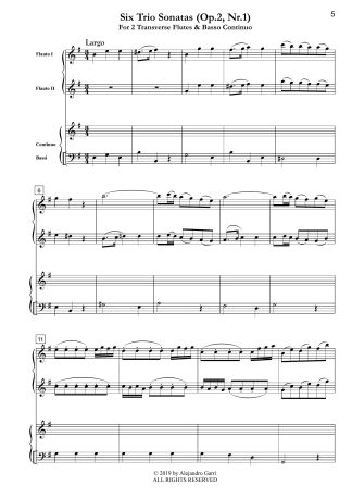 Six Trio Sonatas (Op.2, Nr.1)