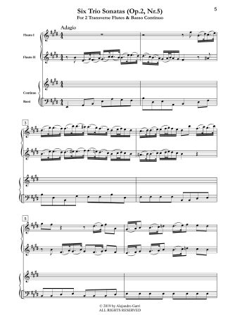 Six Trio Sonatas (Op.2, Nr.5)