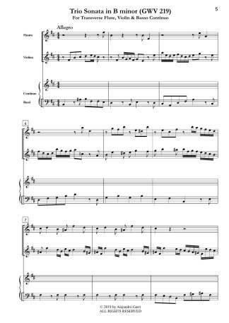 Trio Sonata in B minor (GWV 219)