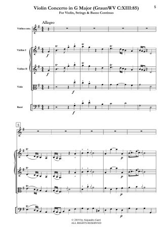 Violin Concerto in G Major (GraunWV C:XIII:85)