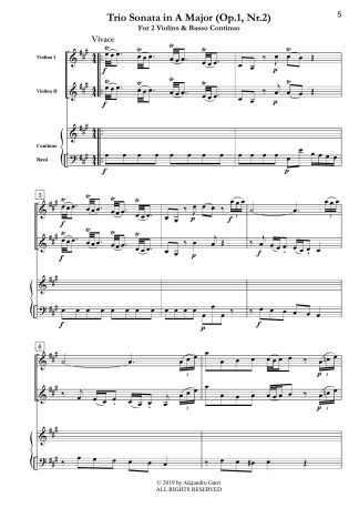 Trio Sonata in A Major (Op.1, Nr.2)