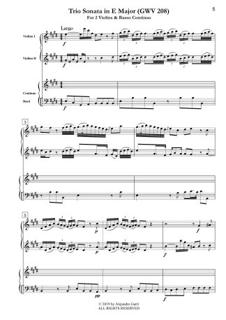 Trio Sonata in E Major (GWV 208)