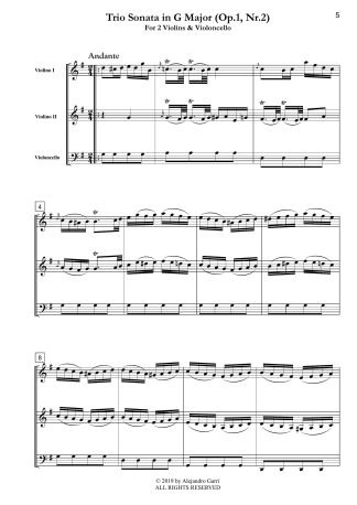 Trio Sonata in G Major (Op.1, Nr.2)