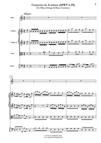 Oboe Concerto in A minor (MWV 6.19)