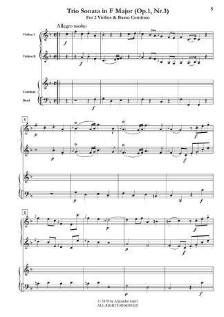 Trio Sonata in F Major (Op.1 Nr.3)