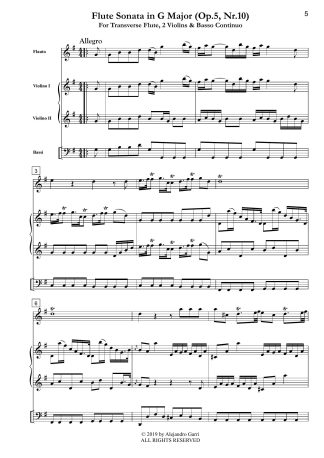 Flute Sonata in G Major (Op.5, Nr.10)