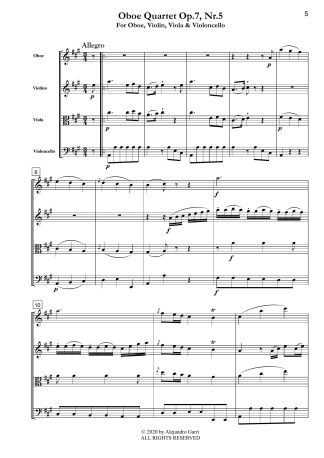 Oboe Quartet (Op.7, Nr.5)