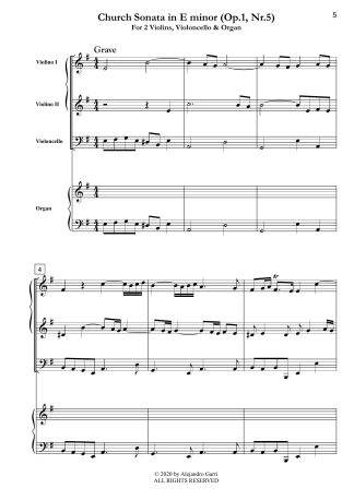 Church Sonata in E minor (Op.1, Nr.5)