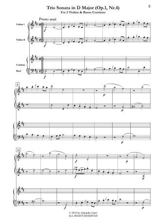 Trio Sonata in D Major (Op.1 Nr.4)