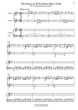 Trio Sonata in B-flat Major (Op.4, G.84)