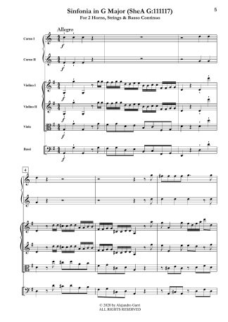 Sinfonia in G Major (SheA G:111117)
